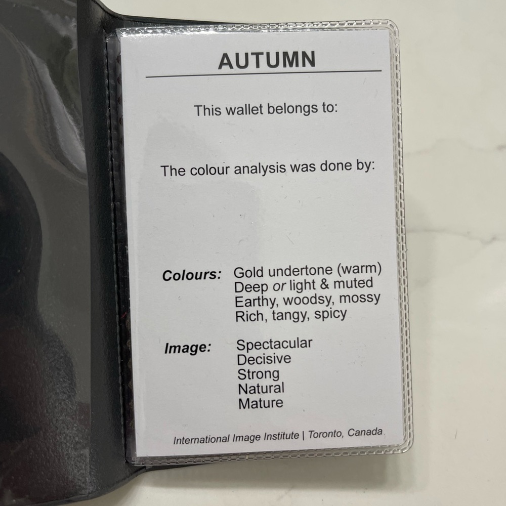 True Autumn Color Palette Swatch Wallet